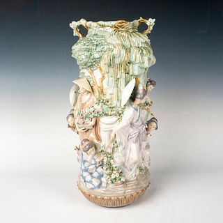 Lladro Porcelain Vase, Japanese Vase 1001536 - Lladro Porcelain Vase