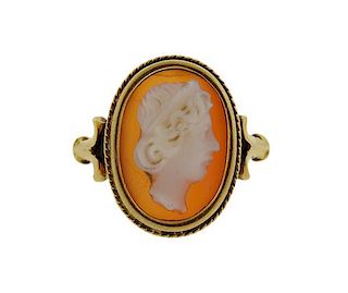 Antique 18k Gold  Cameo Ring