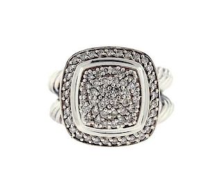 David Yurman Sterling Silver Diamond Albion Ring