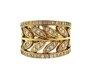 Temple St. Clair Gold Diamond Vine Ring