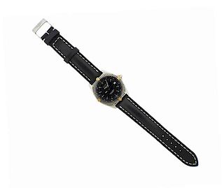 Breitling Antares 18k Gold Steel Watch B10048