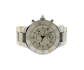 Cartier Must 21 Chronoscaph Stainless Steel Watch