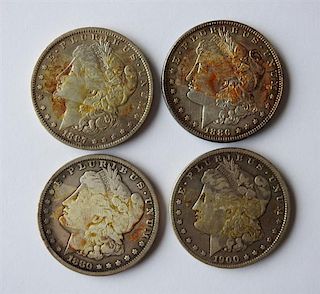 Mixed Date Silver Morgan Dollar US Coin Lot of 4