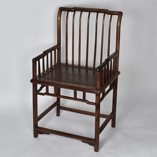 19C Qing Dynasty Spindleback Armchair