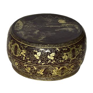Large Chinese Round Covered Box