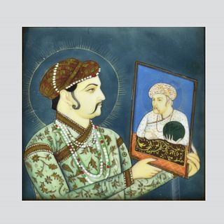 Antique Persian Miniature Portrait