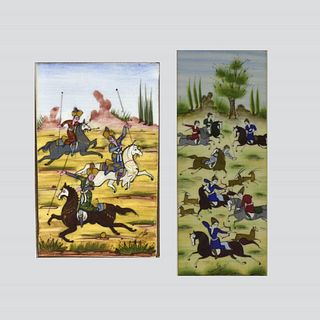 Two Persian Miniature Celluloid Paintings