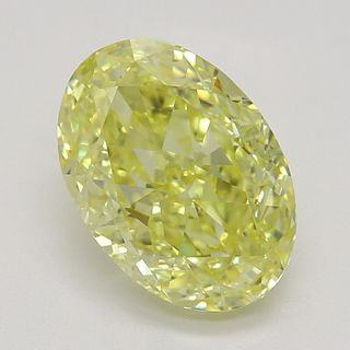 1.51 ct, Natural Fancy Intense Yellow Even Color, VVS2, Oval cut Diamond (GIA Graded), Appraised Value: $ 59,100 