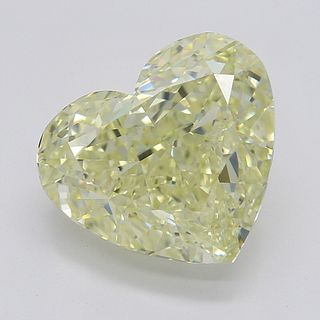 3.12 ct, Natural Fancy Yellow Even Color, SI1, Heart cut Diamond (GIA Graded), Appraised Value: $ 60,700 