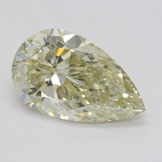 2.04 ct, Natural Fancy Light Brownish Yellow Even Color, VS1, Pear cut Diamond (GIA Graded), Appraised Value: $ 18,800 