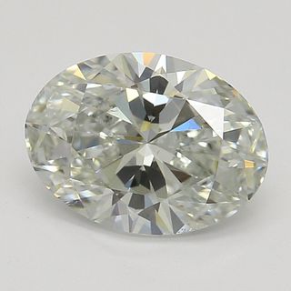 1.01 ct, Natural Light Yellow Green Color, VS2, Oval cut Diamond (GIA Graded), Appraised Value: $ 23,000 