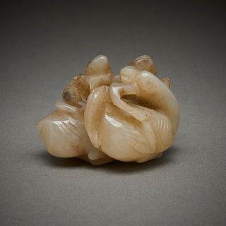 Chinese Jade Carving of Geese