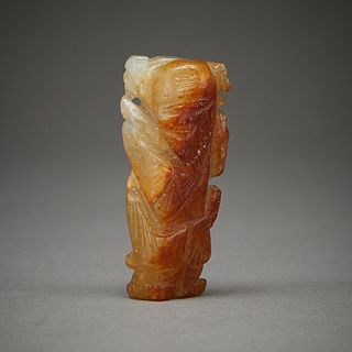 Chinese Jade Carving of a Bearded Man