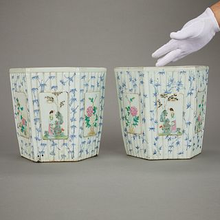 Pr 19th c. Chinese Porcelain Famille Rose Planters
