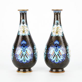 Pair of Chinese Republic Cloisonne Vases