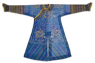 19th c. Chinese Silk Summer Robe