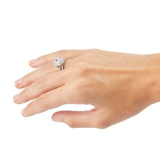 Tiffany & Co "Soleste" Diamond & Platinum Ring Set