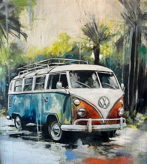 YASEMEN ASAD, VW Camper, print on canvas