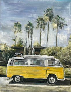 YASEMEN ASAD, VW Camper, print on canvas