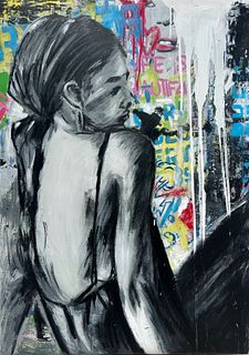 YASEMEN ASAD, Girl II, print on canvas