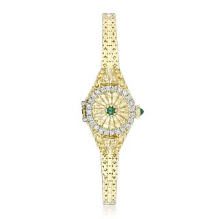 Igor Carl Faberge Jeweled Watch in 14K Gold
