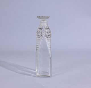R Lalique Satyrs Glass Perfume Bottle