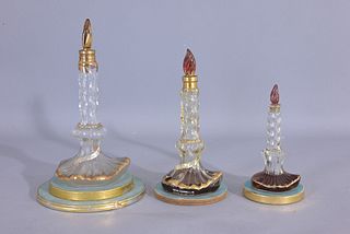 (3) Schiaparelli 'Sleeping' Candle Perfume Bottles