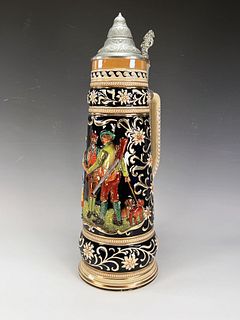 LARGE HAND PAINTED BEER STEIN