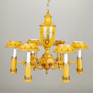 Vintage French Tole Style Italian Chandelier