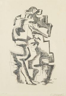 Ossip Zadkine "L'homme chat" Etching