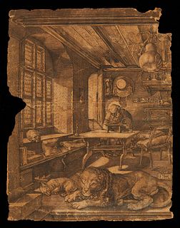 Albrecht Durer "St. Jerome in his Study" Engraving