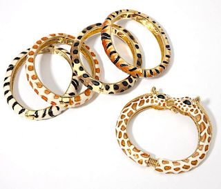 A group of costume bangles