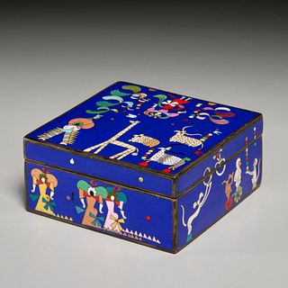 Lauretta Rix, enameled box and cover