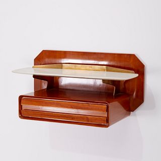 Ico Parisi style Italian wall-mount nightstand