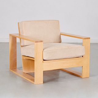 Contemporary Designer white oak lounge chair