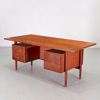 Kai Kristiansen, teak six-drawer desk