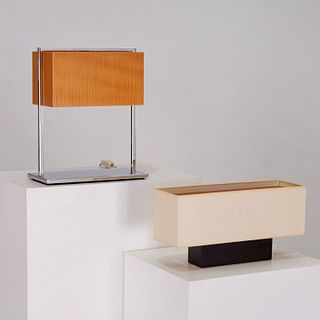 (2) Modernist architectural table lamps