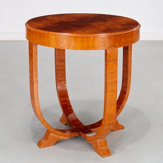 French Art Deco walnut side table