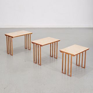 Jean Royere (after), (3) 'Creneaux' nesting tables