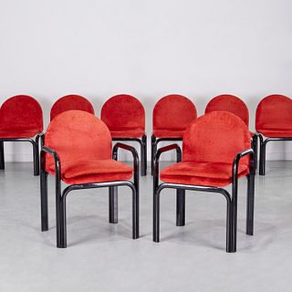 Gae Aulenti, (8) dining chairs