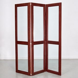 Ralph Lauren (attrib), mahogany chamber screen