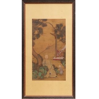 Mark of Yu-ZhiDing, silk scroll painting