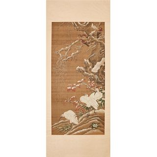Mark of Wang RuoShui, large silk scroll painting