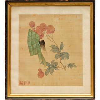 Chinese School, silk album leaf painting