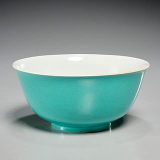 Chinese turquoise glazed porcelain bowl