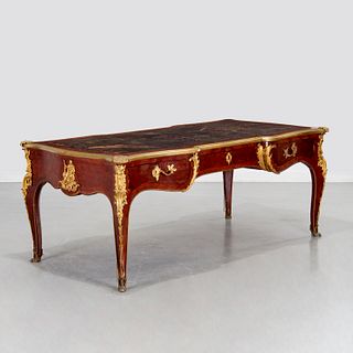 Louis XV ormolu mounted kingwood bureau plat