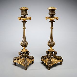 Good Pair Louis Philippe bronze candlesticks