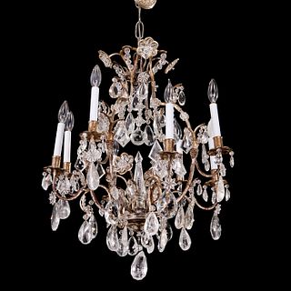 Maison Bagues style rock crystal drop chandelier