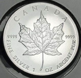 2009 Canada $5 Maple Leaf 1 ozt .9999 Silver