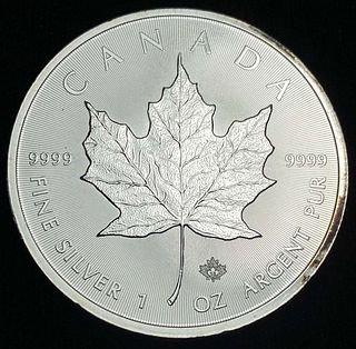 2016 Canada $5 Maple Leaf 1 ozt .9999 Silver